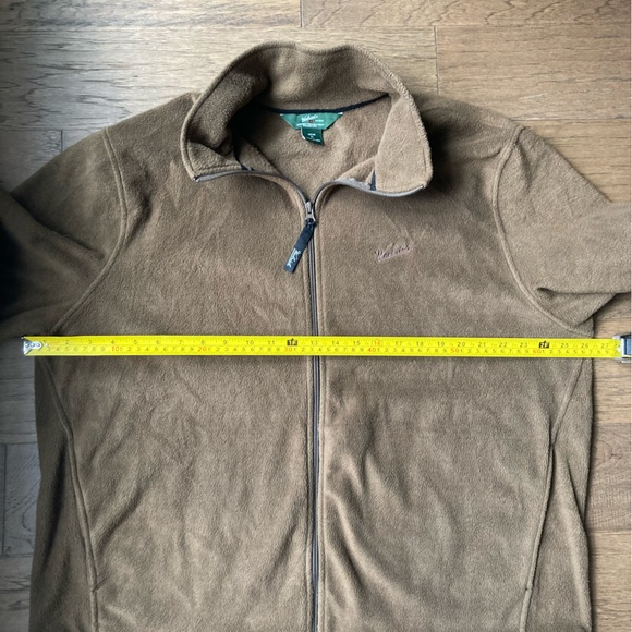 Men’s Woolrich Light Brown Fleece Jacket with Full-Zip-Size XL - Picture 4 of 9